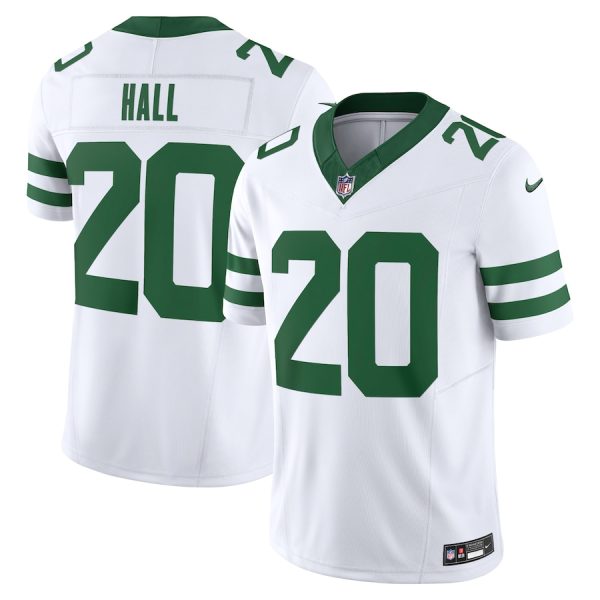 Men's New York Jets Breece Hall Nike Legacy White Vapor F.U.S.E. Limited Jersey - GNE DROP418