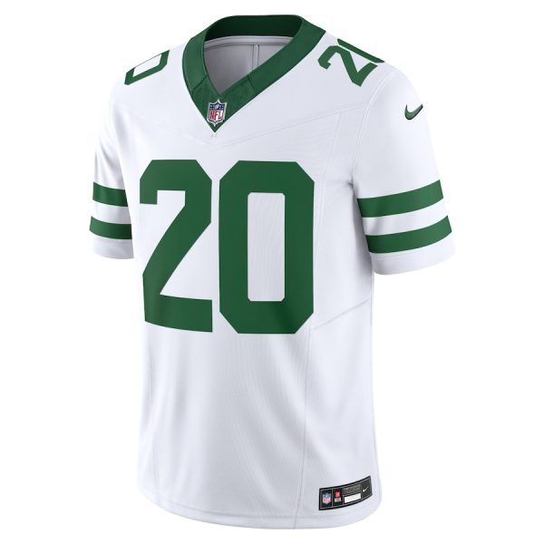 Men's New York Jets Breece Hall Nike Legacy White Vapor F.U.S.E. Limited Jersey - GNE DROP418