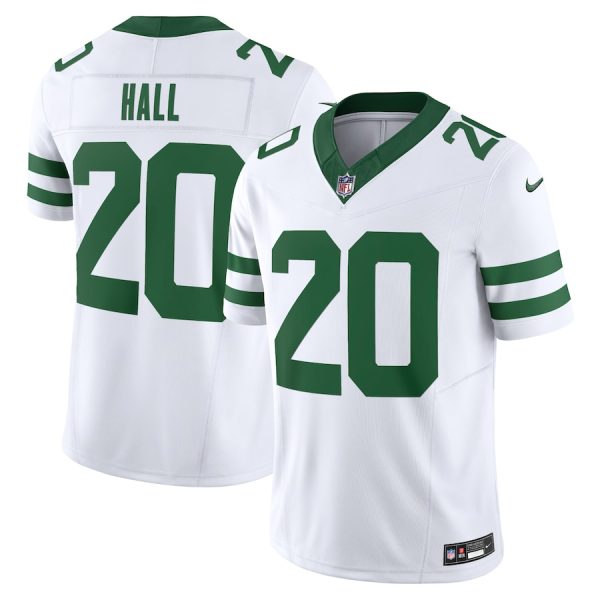 Men's New York Jets Breece Hall Nike Legacy White Vapor F.U.S.E. Limited Jersey - GNE DROP422