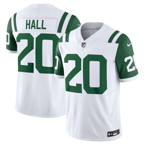 Men's New York Jets Breece Hall Nike White Classic Alternate Vapor F.U.S.E. Limited Jersey - GNE DROP421