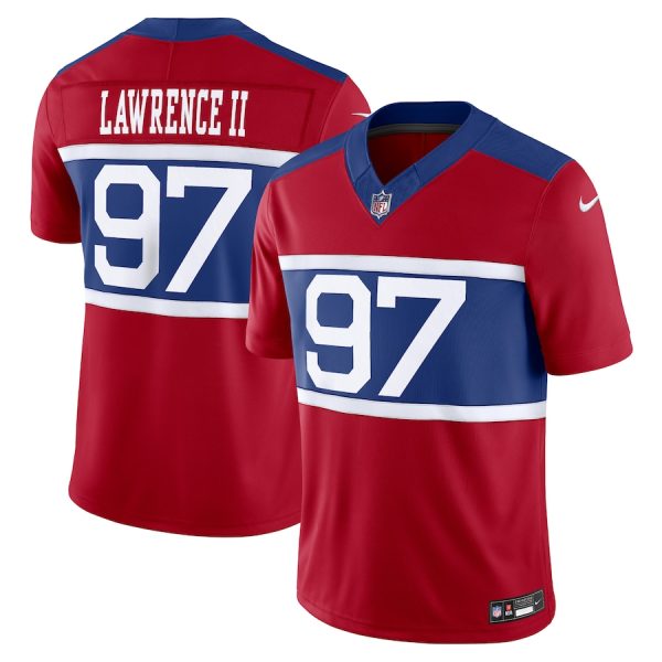 Men's New York Giants Dexter Lawrence II Nike Century Red Alternate Vapor F.U.S.E. Limited Jersey - GNE DROP563