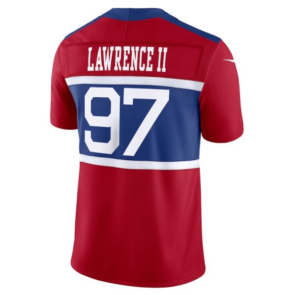 Men's New York Giants Dexter Lawrence II Nike Century Red Alternate Vapor F.U.S.E. Limited Jersey - GNE DROP563