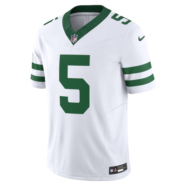 Men's New York Jets Garrett Wilson Nike Legacy White Vapor F.U.S.E. Limited Jersey - GNE DROP417