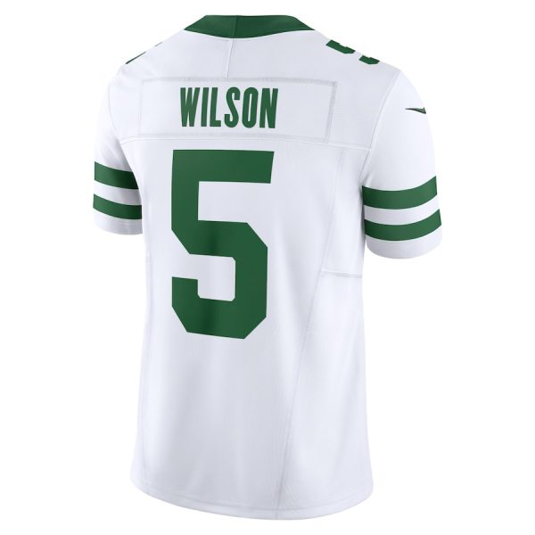 Men's New York Jets Garrett Wilson Nike Legacy White Vapor F.U.S.E. Limited Jersey - GNE DROP417