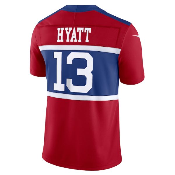 Men's New York Giants Jalin Hyatt Nike Century Red Alternate Vapor F.U.S.E. Limited Jersey - GNE DROP573