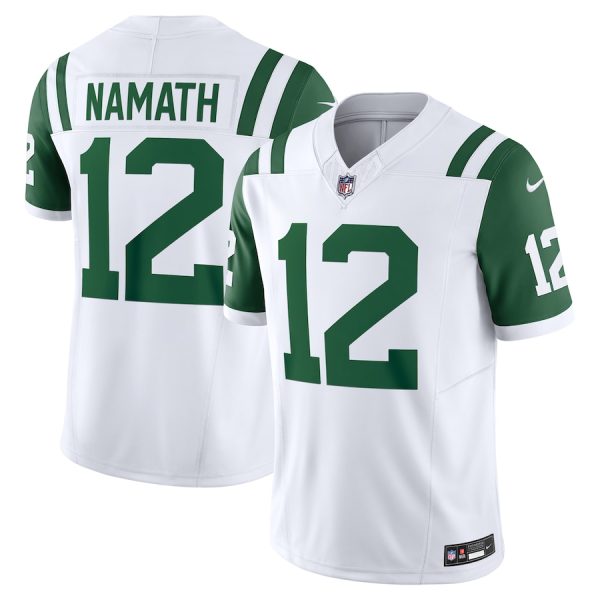 Men's New York Jets Joe Namath Nike White Classic Alternate Vapor F.U.S.E. Retired Player Limited Jersey - GNE DROP414