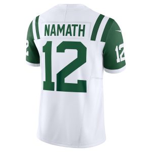 Men's New York Jets Joe Namath Nike White Classic Alternate Vapor F.U.S.E. Retired Player Limited Jersey - GNE DROP414