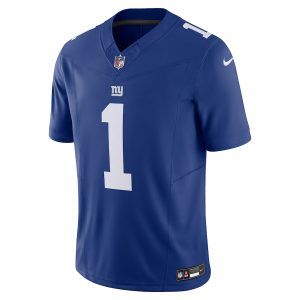 Men's New York Giants Malik Nabers Nike Royal Vapor F.U.S.E. Limited Jersey - GNE DROP551