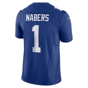 Men's New York Giants Malik Nabers Nike Royal Vapor F.U.S.E. Limited Jersey - GNE DROP551