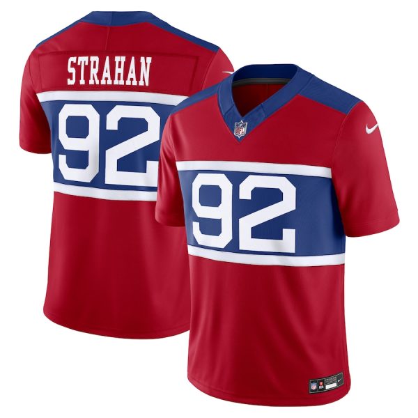 Men's New York Giants Michael Strahan Nike Century Red Alternate Vapor F.U.S.E. Retired Player Limited Jersey - GNE DROP566