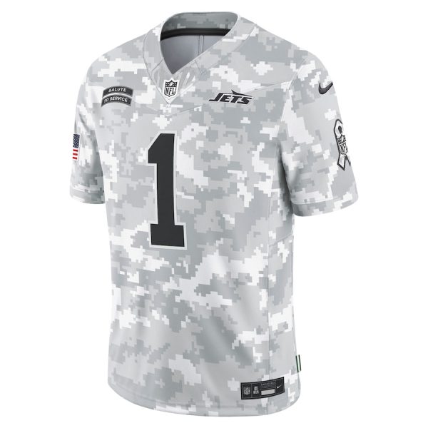 Men's New York Jets Sauce Gardner Nike Arctic Camo 2024 Salute to Service Limited Jersey - GNE DROP412