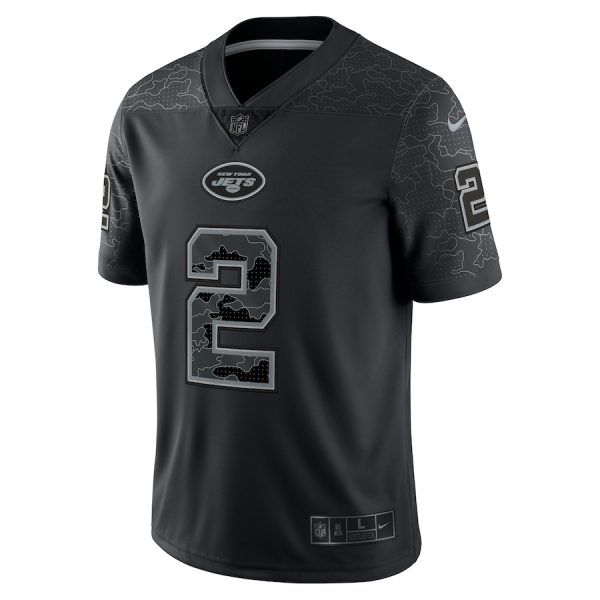 Men's New York Jets Zach Wilson Nike Black RFLCTV Limited Jersey - GNE DROP436