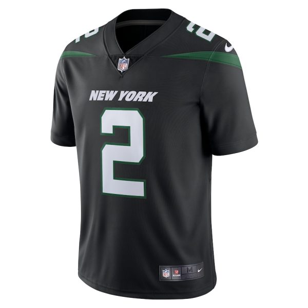 Men's New York Jets Zach Wilson Nike Stealth Black Vapor Limited Jersey - GNE DROP430