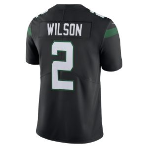 Men's New York Jets Zach Wilson Nike Stealth Black Vapor Limited Jersey - GNE DROP430