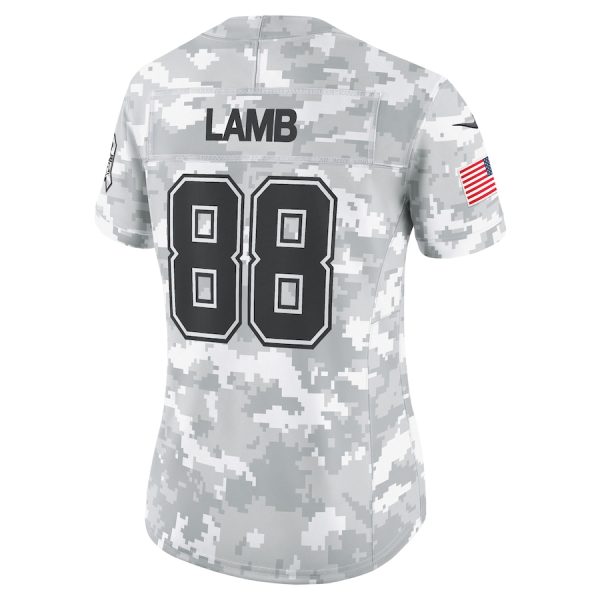 Women's Dallas Cowboys CeeDee Lamb Nike Arctic Camo 2024 Salute to Service Limited Jersey - GNE DROP067