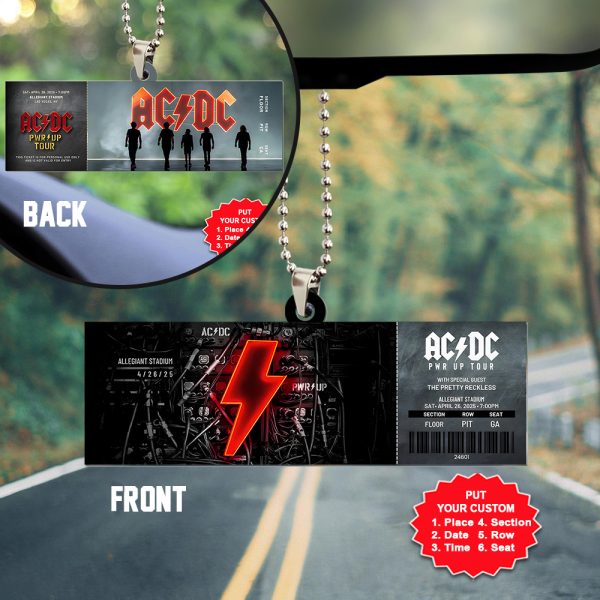 Personalized AC/DC Custom Shape 2-sided Acrylic Car Ornament - MAITM 9641