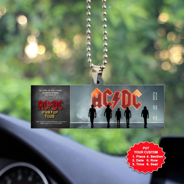 Personalized AC/DC Custom Shape 2-sided Acrylic Car Ornament - MAITM 9641