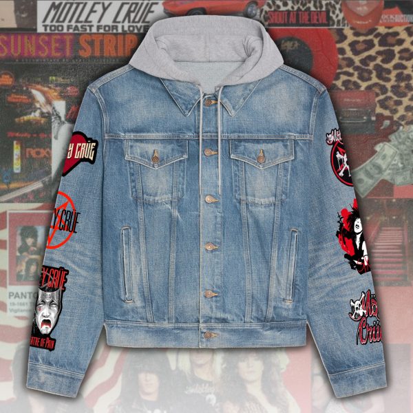 Mötley Crüe Women's Denim Hood Jacket - ANHNV 5845