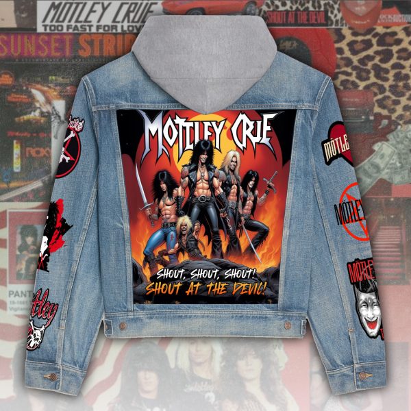 Mötley Crüe Women's Denim Hood Jacket - ANHNV 5845