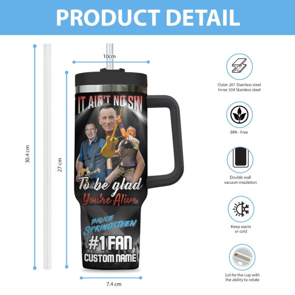 Personalized Bruce Springsteen 40oz Stanley Tumbler - ANHNV 5894