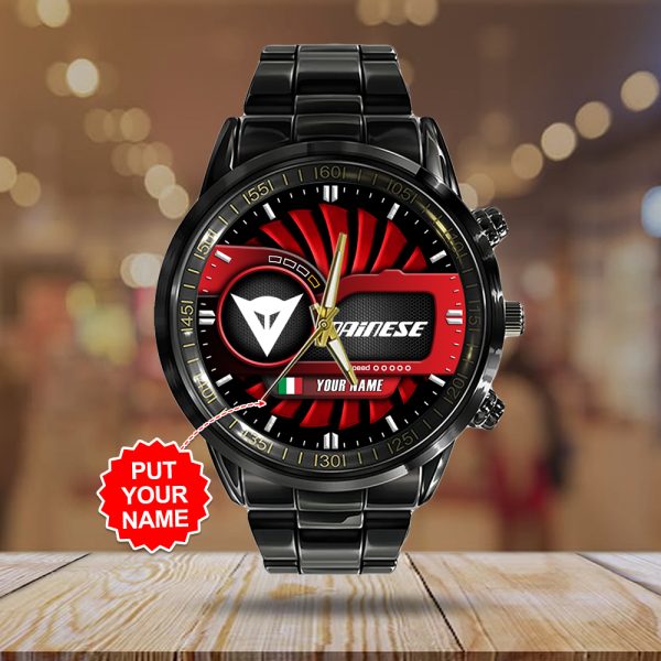 Personalized Dainese Black Stainless Steel Watch - TANTN 10552