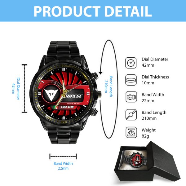 Personalized Dainese Black Stainless Steel Watch - TANTN 10552