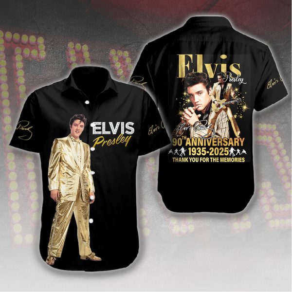 Elvis Presley Short Sleeve Dress Shirt – HOATT 7891.1