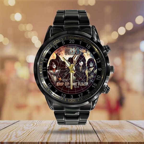 Kiss Band Black Stainless Steel Watch - TANTN 10505