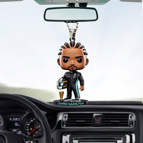 Lewis Hamilton x Mercedes-AMG Petronas F1 Custom Shape 1-sided Acrylic Car Ornament - MAITM 9610