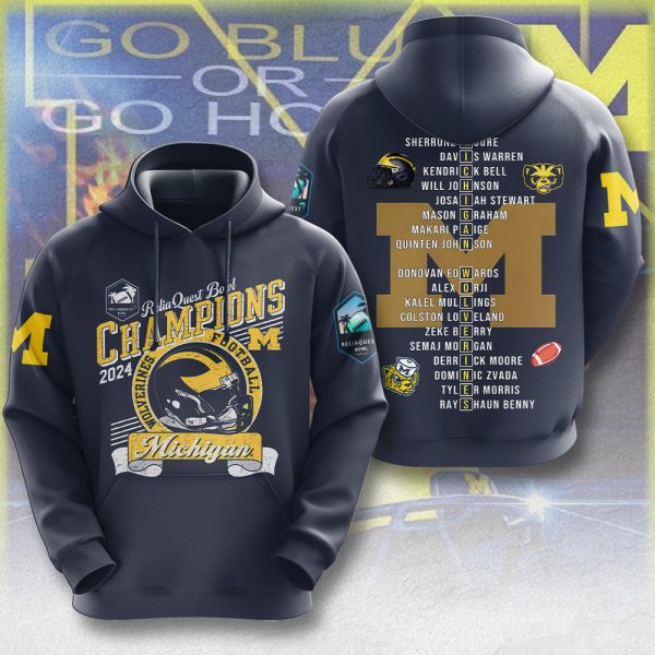 Michigan Wolverines Football 3D Apparel - MAITM 9437