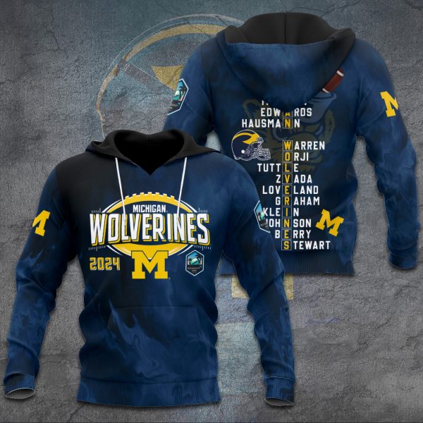 Michigan Wolverines Football 3D Apparel - TANTN 10299