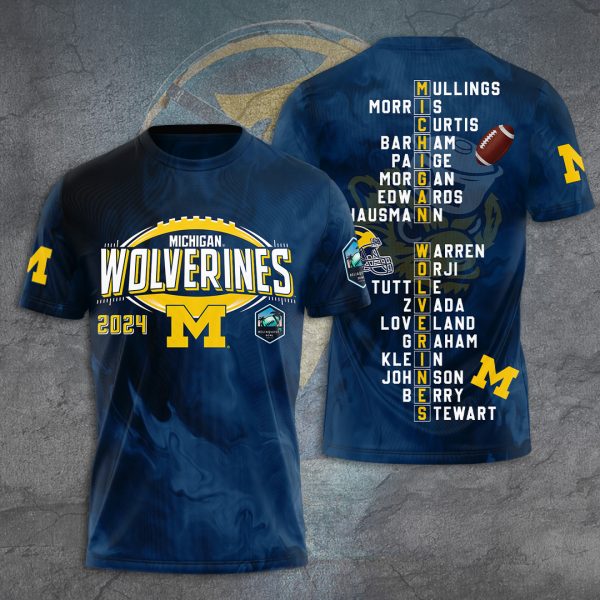 Michigan Wolverines Football 3D Apparel - TANTN 10299