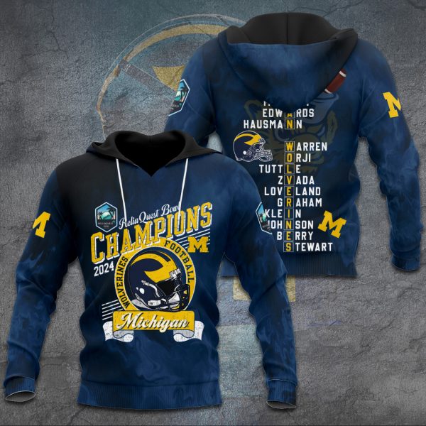 Michigan Wolverines Football 3D Apparel - TANTN 10301