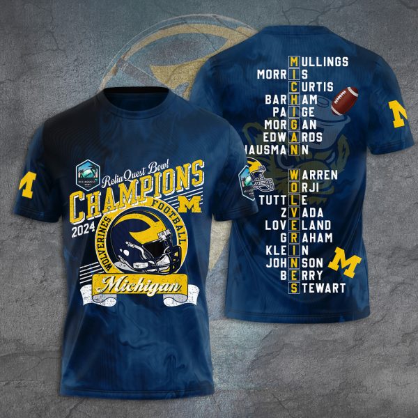 Michigan Wolverines Football 3D Apparel - TANTN 10301