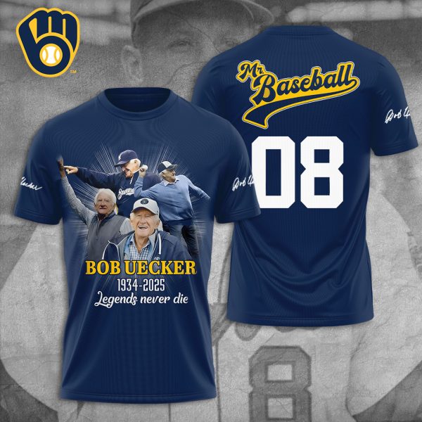 Milwaukee Brewers x Bob Uecker 3D Apparel - TANTN 10559