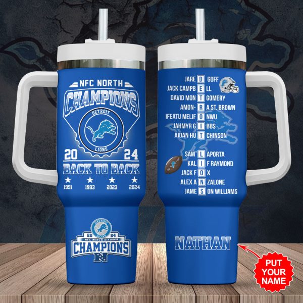 Personalized Detroit Lions 40oz Stanley Tumbler - HOATT 7905