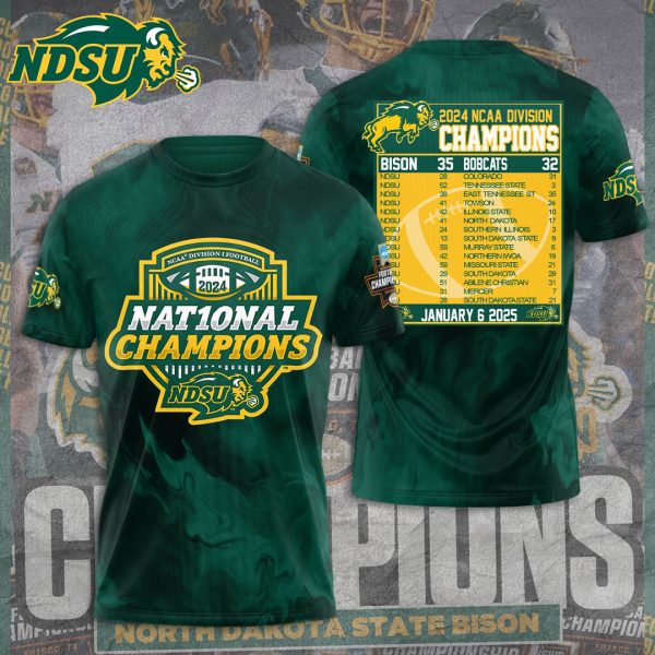 North Dakota State Bison Football 3D Apparel – TANTN 10379