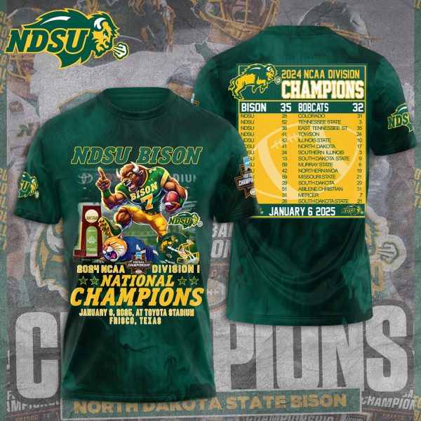 North Dakota State Bison Football 3D Apparel – TANTN 10407