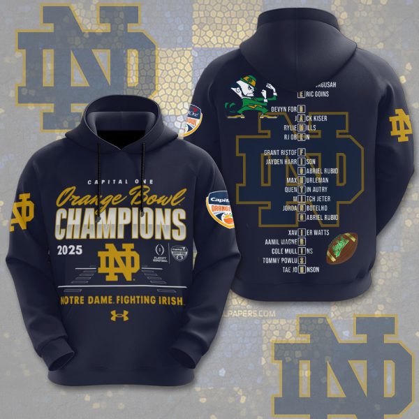 Notre Dame Fighting Irish Football 3D Apparel - MAITM 9558