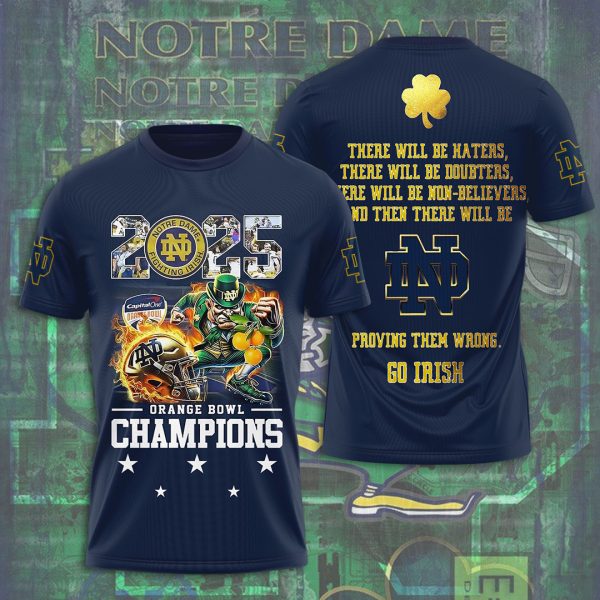 Notre Dame Fighting Irish Football 3D Apparel - VANDH 4157