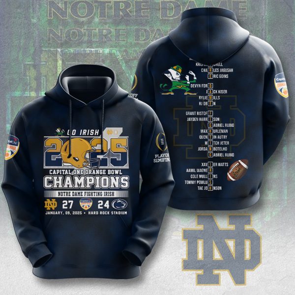 Notre Dame Fighting Irish Football 3D Apparel - MAITM 9562