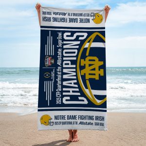 Notre Dame Fighting Irish Football Rectangle Beach Towel - MAITM 9442