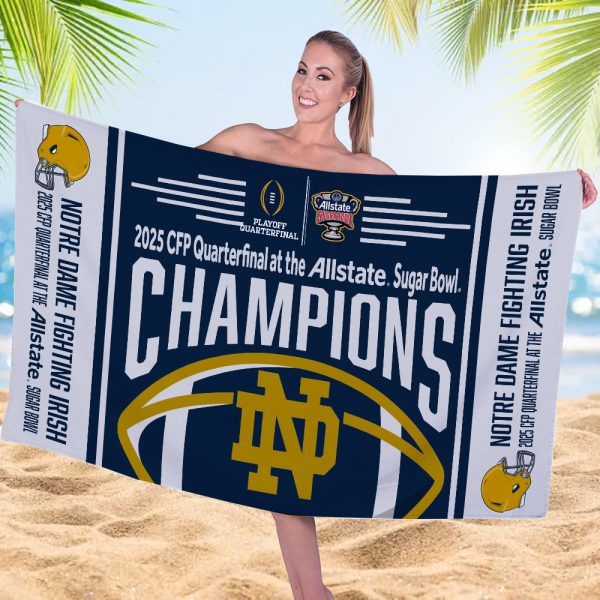 Notre Dame Fighting Irish Football Rectangle Beach Towel - MAITM 9442