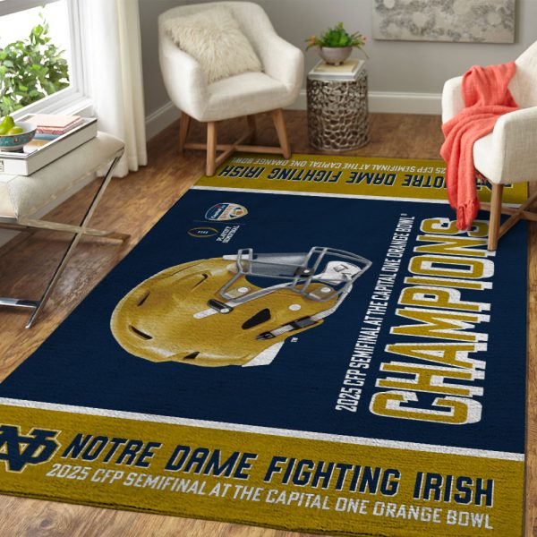 Notre Dame Fighting Irish Football Rectangular Rug - MAITM 9555