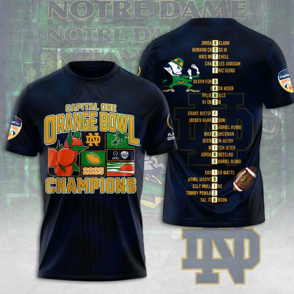 Notre Dame Fighting Irish Football 3D Apparel - MAITM 9556