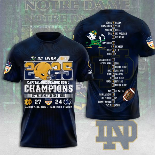 Notre Dame Fighting Irish Football 3D Apparel - MAITM 9562