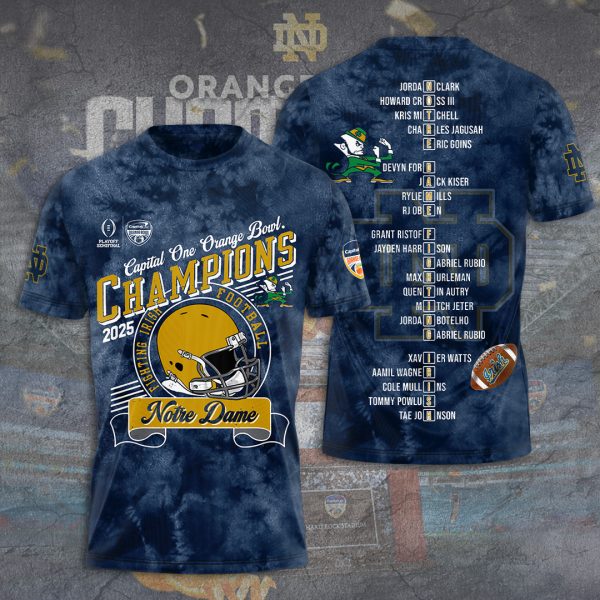 Notre Dame Fighting Irish Football 3D Apparel - TANTN 10448