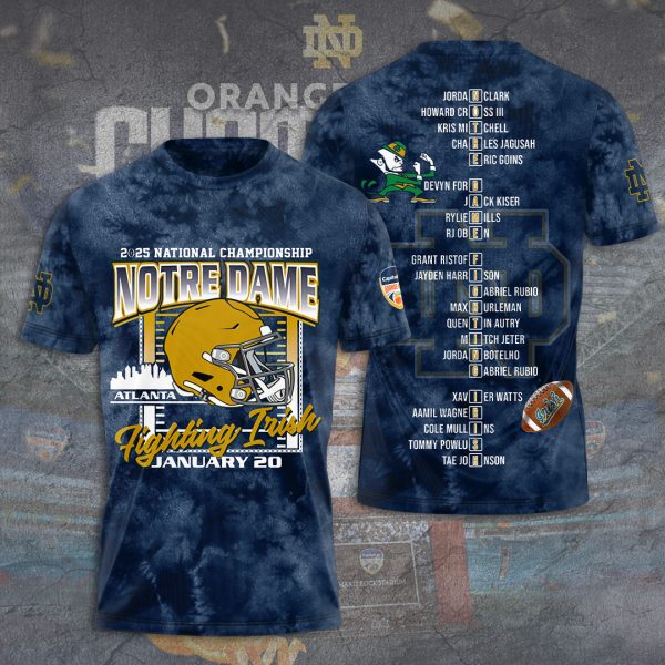 Notre Dame Fighting Irish Football 3D Apparel - TANTN 10449