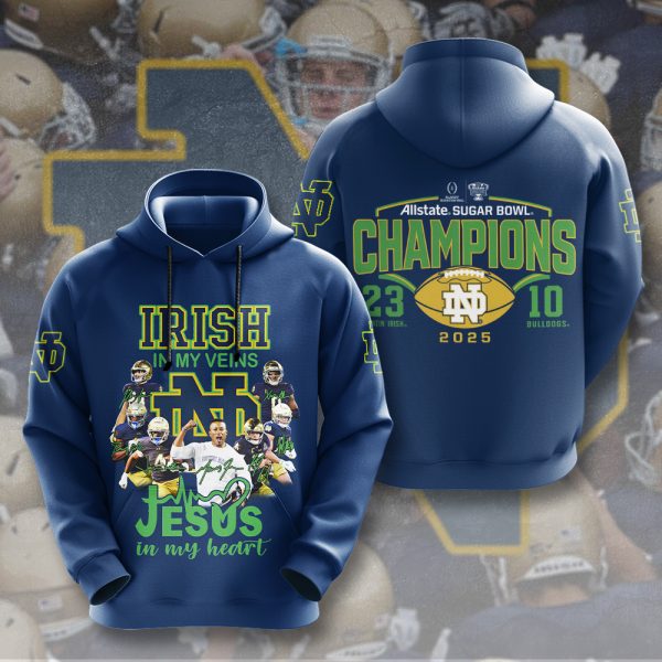 Notre Dame Fighting Irish Football 3D Apparel - HOATT 7968