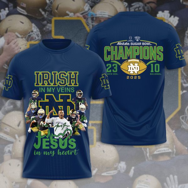 Notre Dame Fighting Irish Football 3D Apparel - HOATT 7968